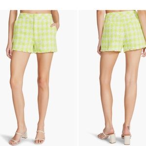 Lia Houndstooth Tweed Shorts